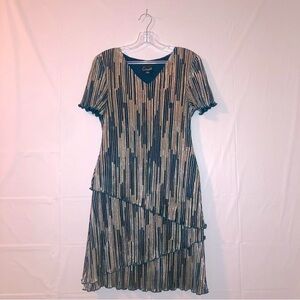 Hunter Green Metallic Dress with Gold